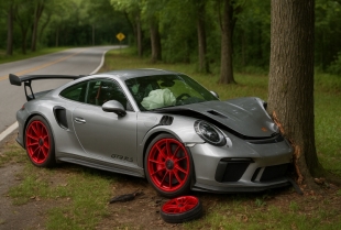 Porsche GT3 RS + Florida + ego veći od trakcije = drvo